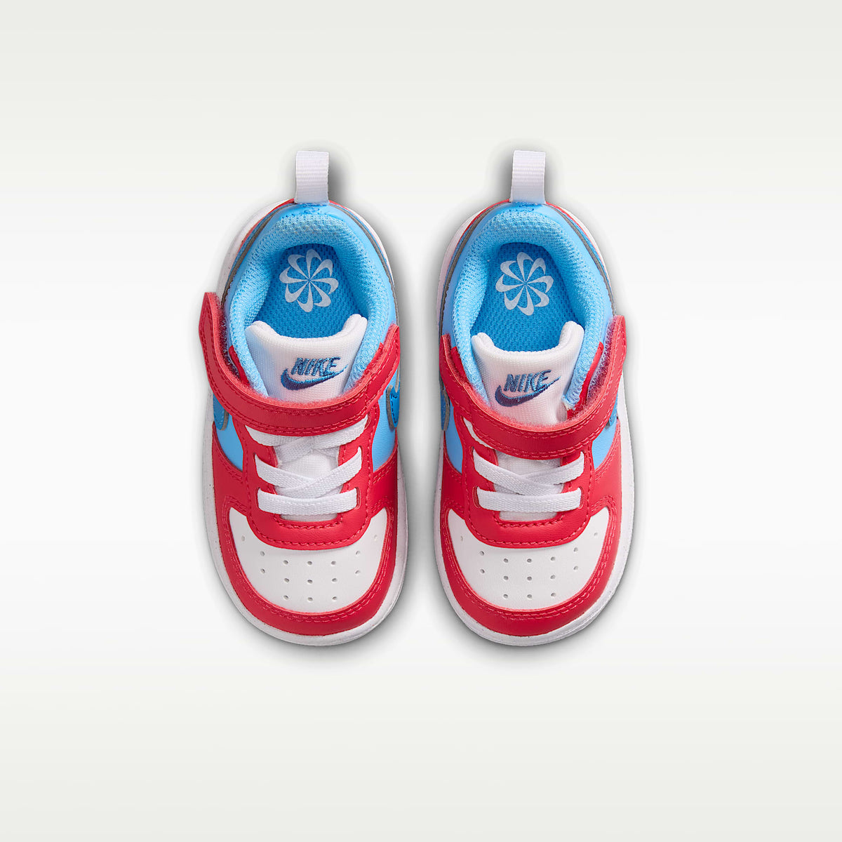 Nike Court Borough Low Recraft – Rojo fusión/Azul fútbol/Blanco/Energía – vista 4