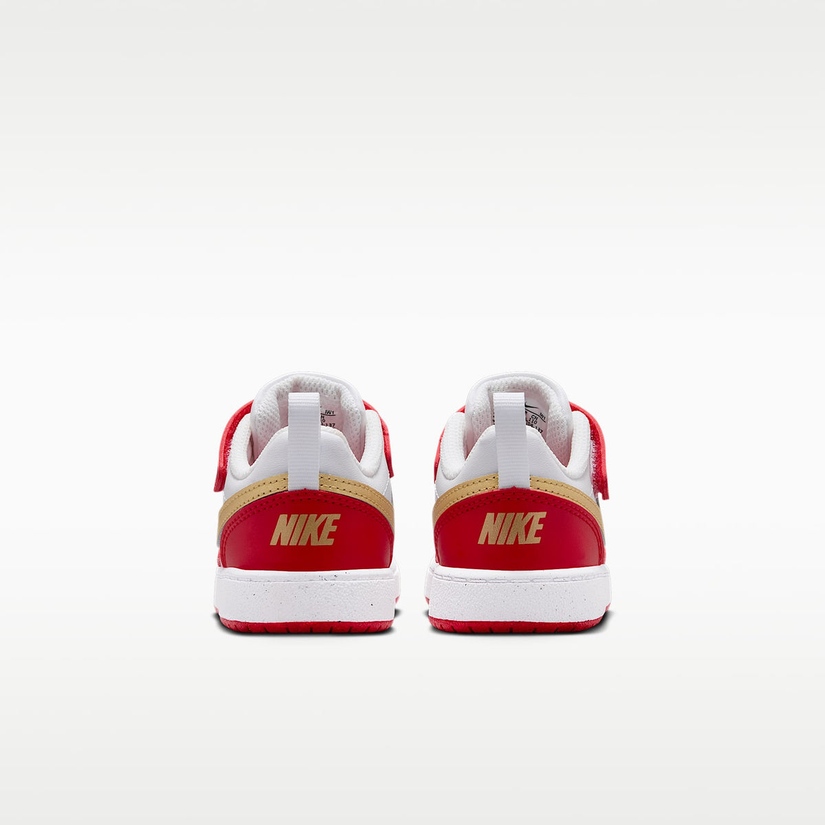 Nike Court Borough Low Recraft – Blanco/Rojo universitario/Blanco/Oro metalizado – vista 6