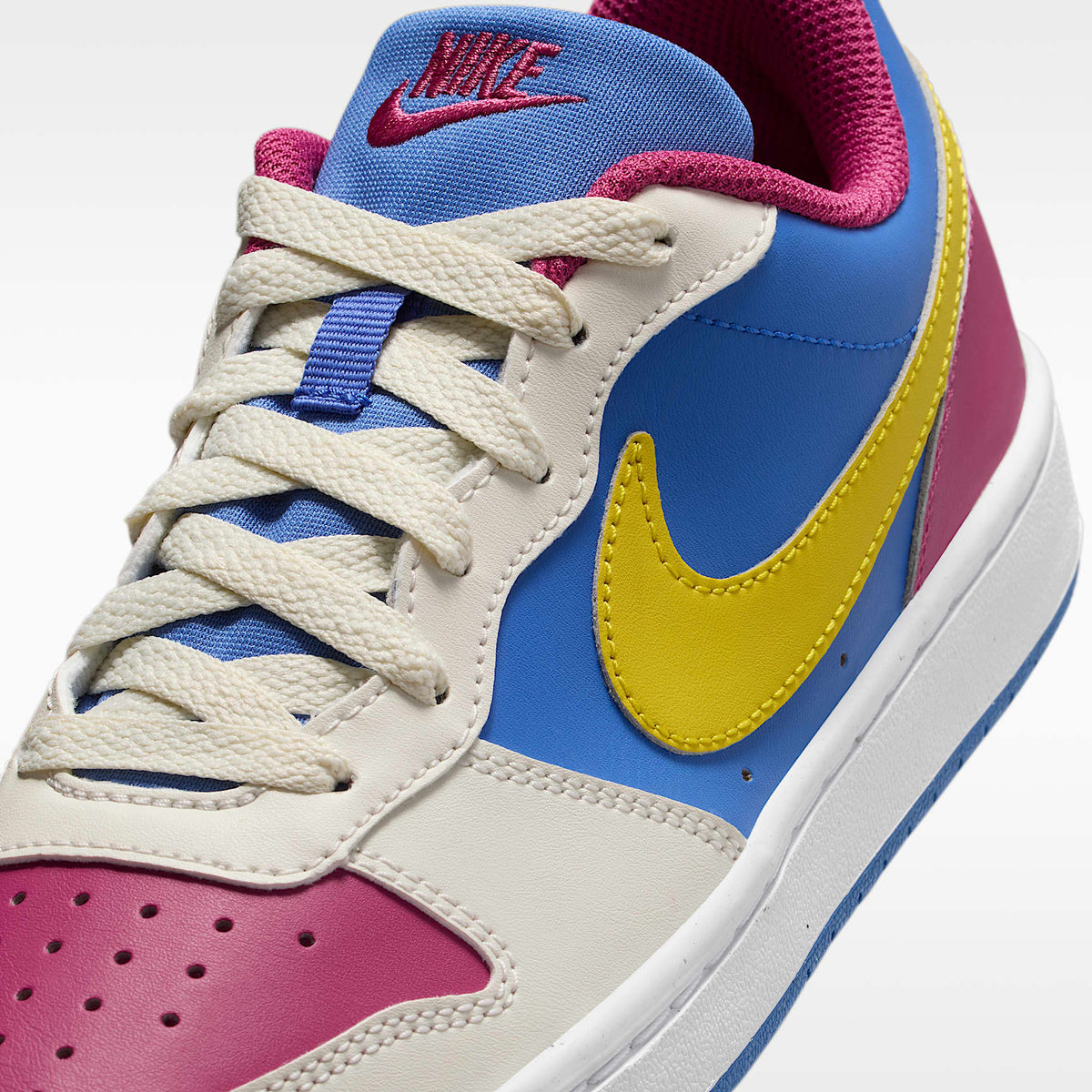 Nike Court Borough Low Recraft – Remolacha dulce/Perla suave/Azul cometa/Limón brillante – vista 7