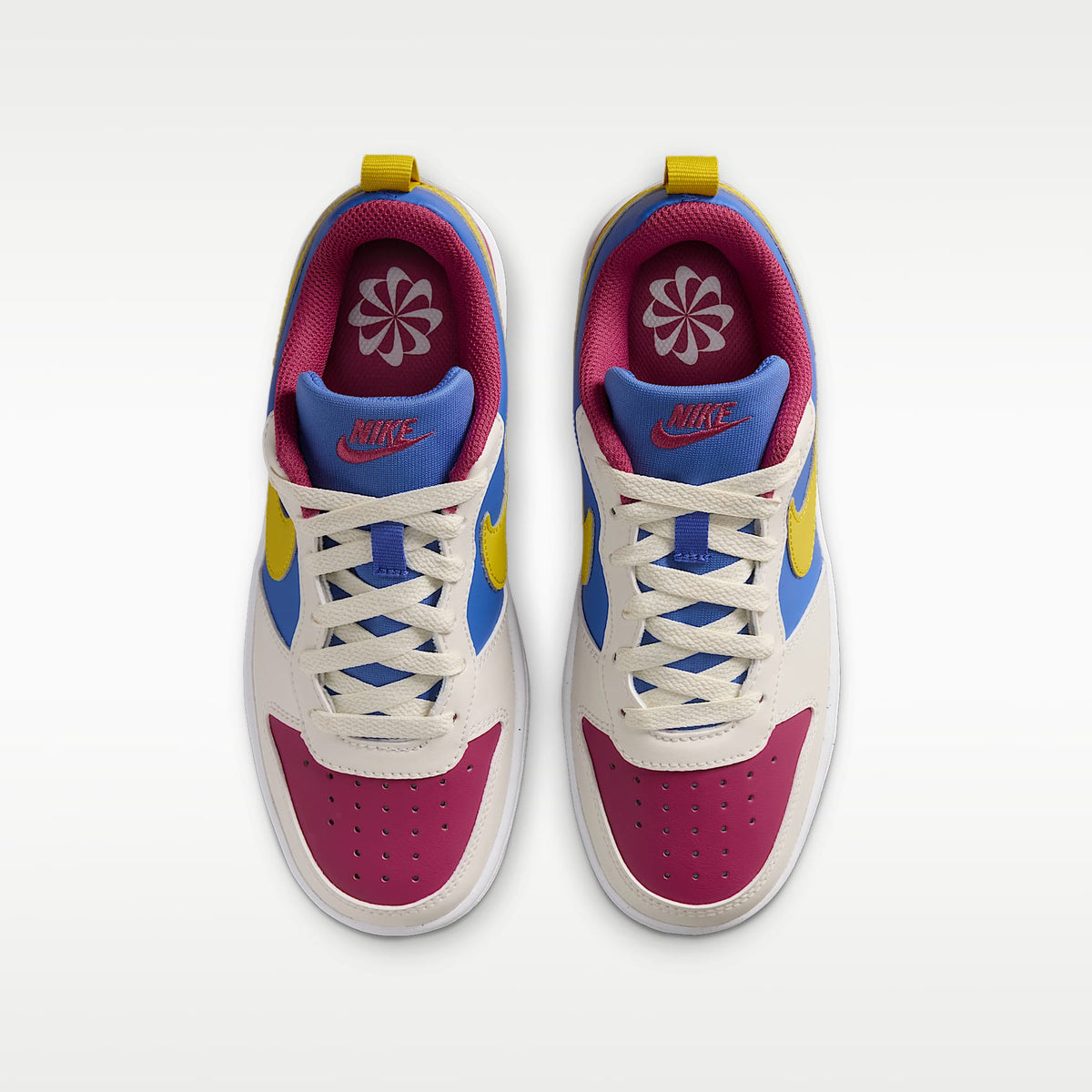 Nike Court Borough Low Recraft – Remolacha dulce/Perla suave/Azul cometa/Limón brillante – vista 4
