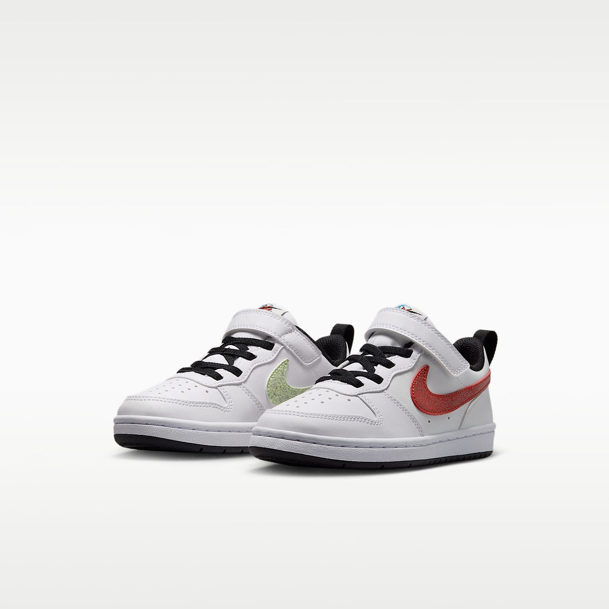 Nike Court Borough Low – Blanco/Rojo picante/Voltio ligero/Azul corriente – vista 5