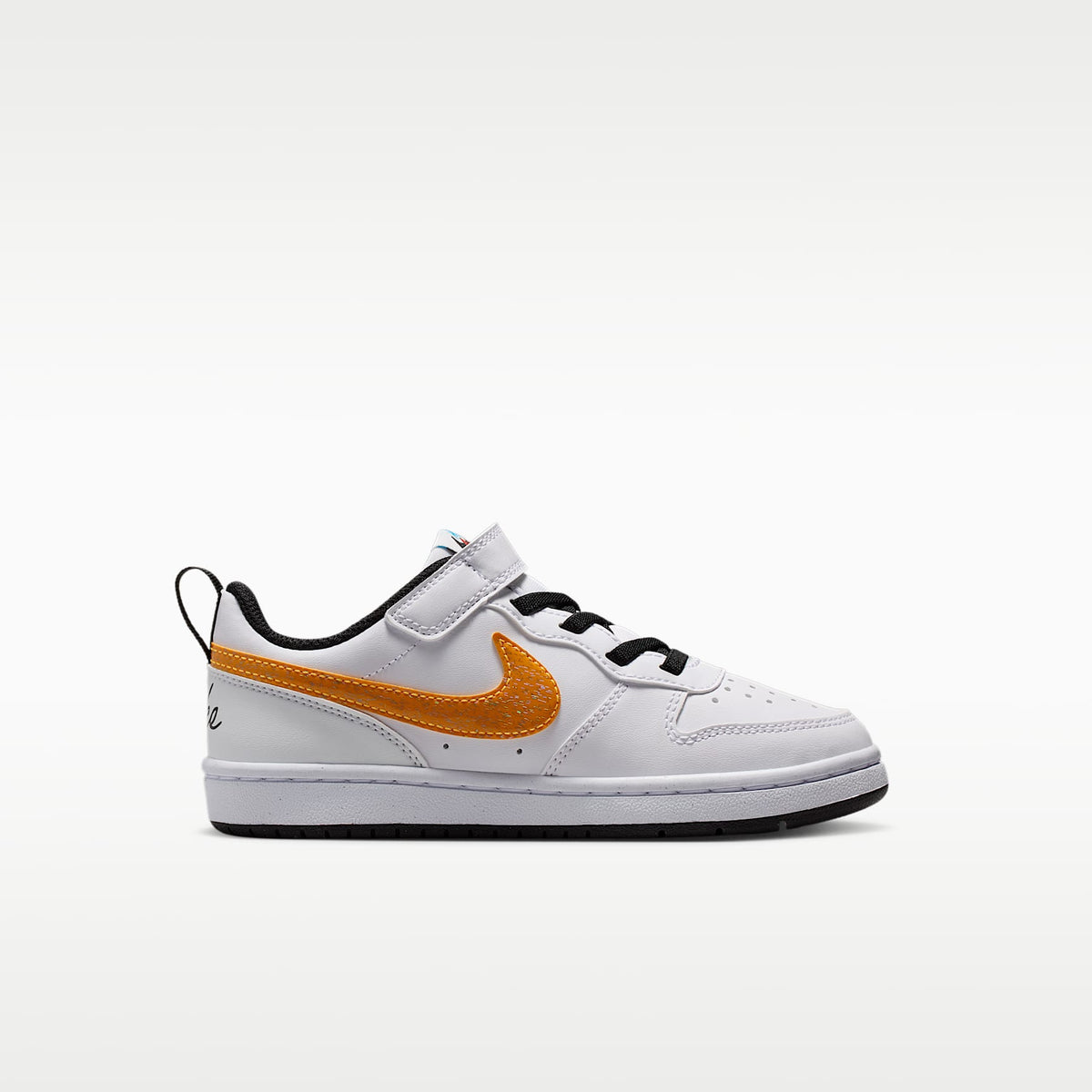 Nike Court Borough Low – Blanco/Rojo picante/Voltio ligero/Azul corriente – vista 3