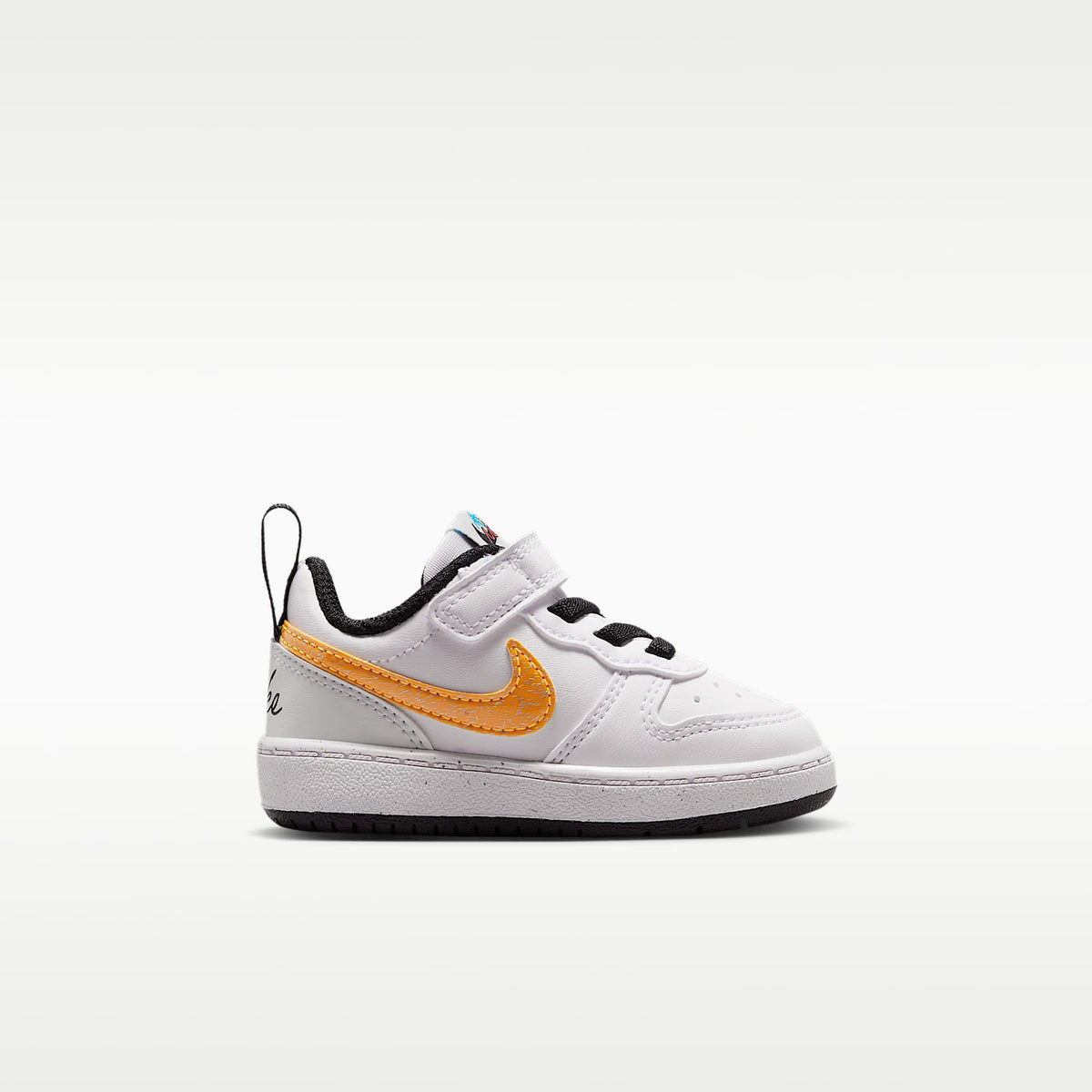 Nike Court Borough Low – Blanco/Rojo picante/Voltio ligero/Azul corriente – vista 3