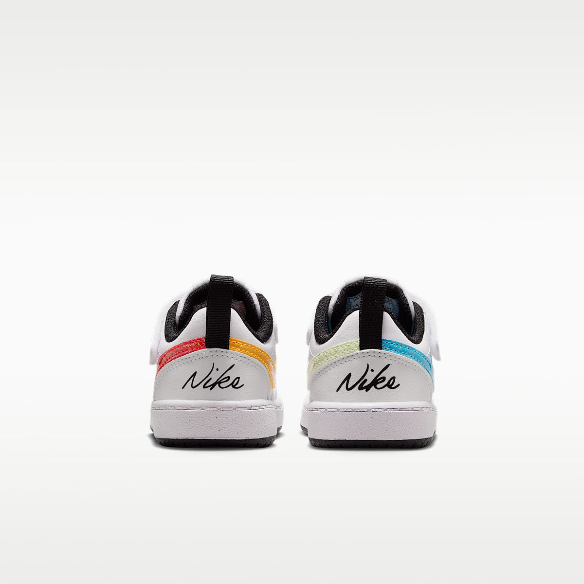 Nike Court Borough Low – Blanco/Rojo picante/Voltio ligero/Azul corriente – vista 6