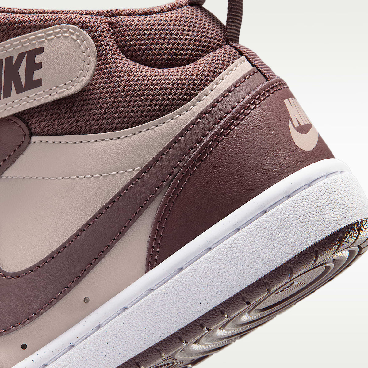 Nike Court Borough Mid 2 – Rojo sedimento/Blanco/Tatuaje – vista 8