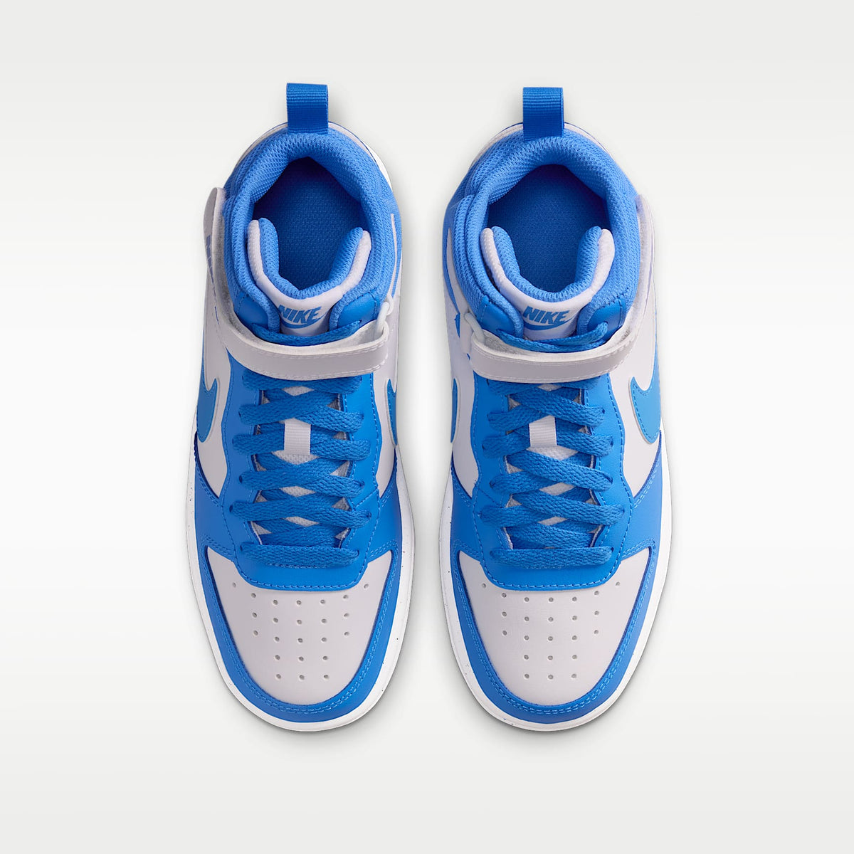 Nike Court Borough Mid 2 – Blanco/Azul cristal/Blanco/Azul cristal – vista 4