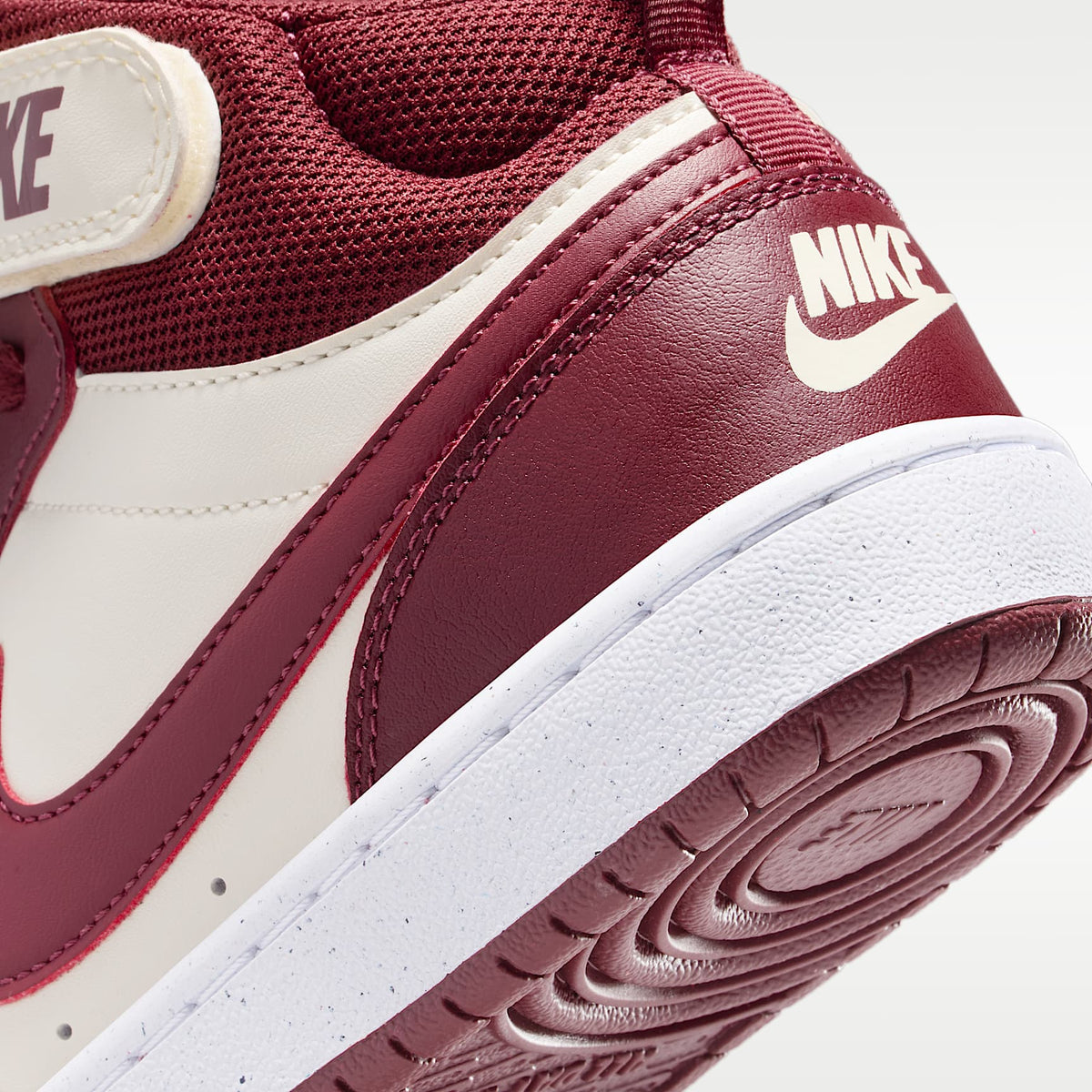 Nike Court Borough Mid 2 – Perla suave/Rojo team oscuro – vista 8