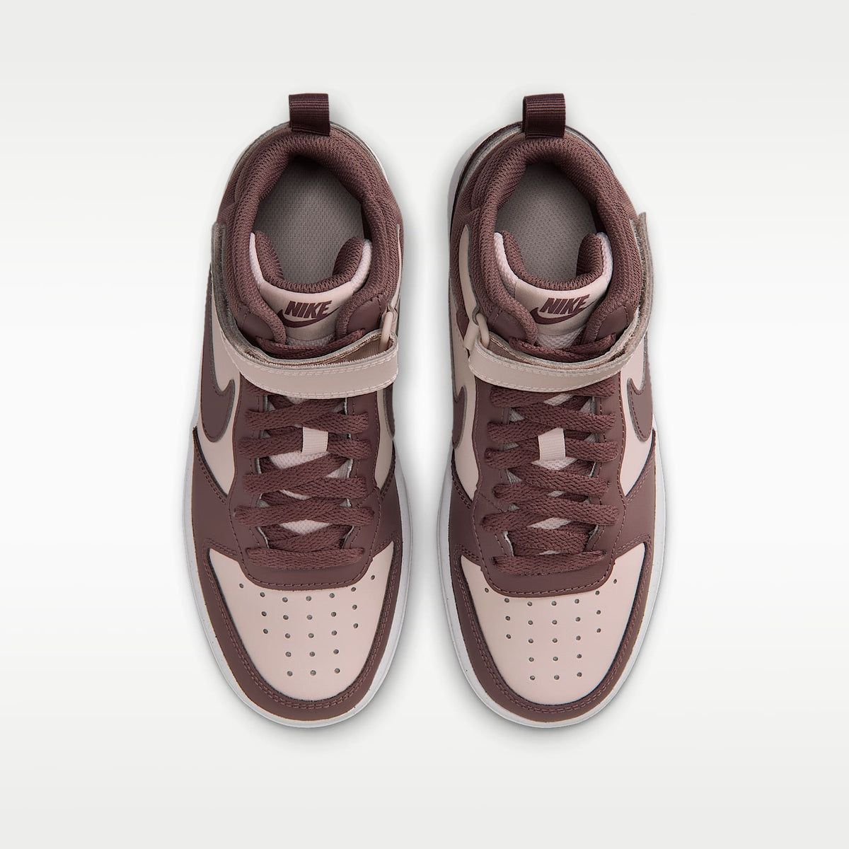 Nike Court Borough Mid 2 – Rojo sedimento/Blanco/Tatuaje – vista 4
