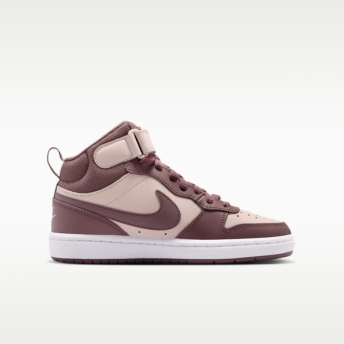 Nike Court Borough Mid 2 – Rojo sedimento/Blanco/Tatuaje – vista 3