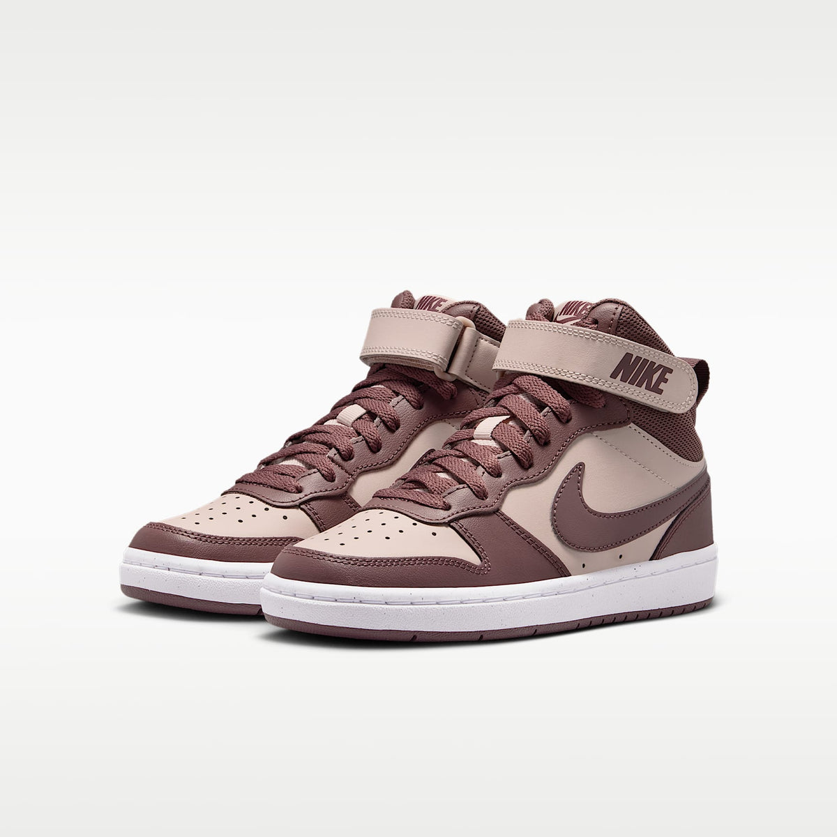 Nike Court Borough Mid 2 – Rojo sedimento/Blanco/Tatuaje – vista 5