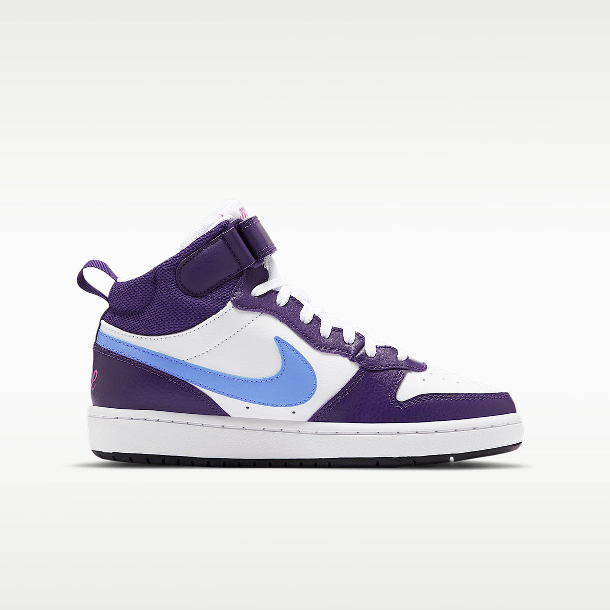 Nike Court Borough Mid 2 – Blanco/Berenjena/Fucsia activo/Royal pulso – vista 3