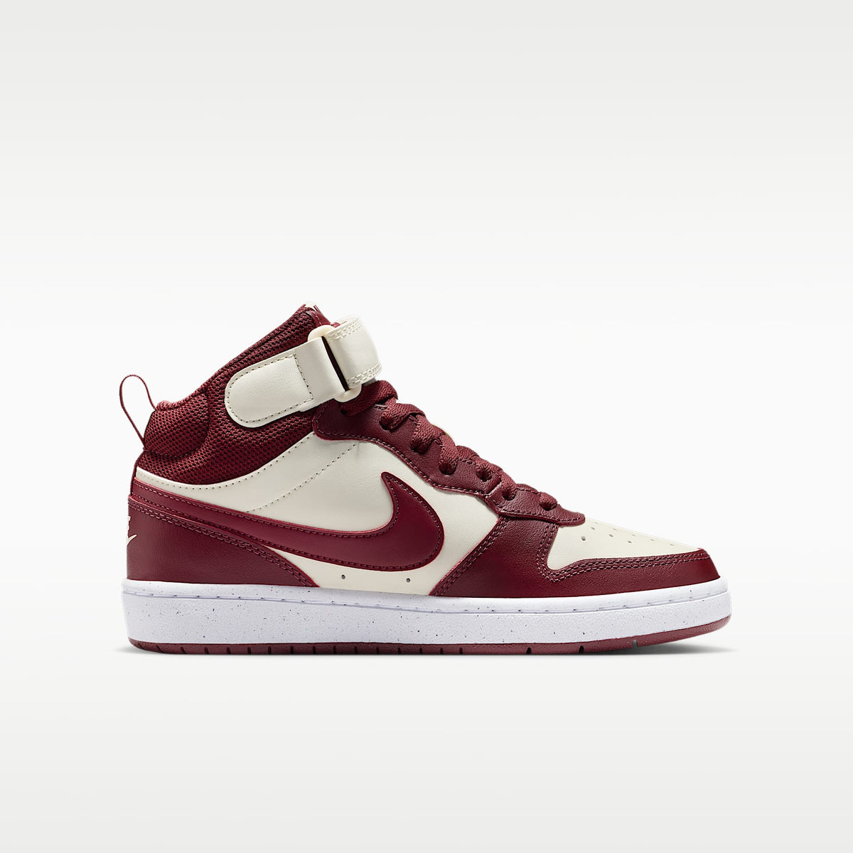 Nike Court Borough Mid 2 – Perla suave/Rojo team oscuro – vista 3