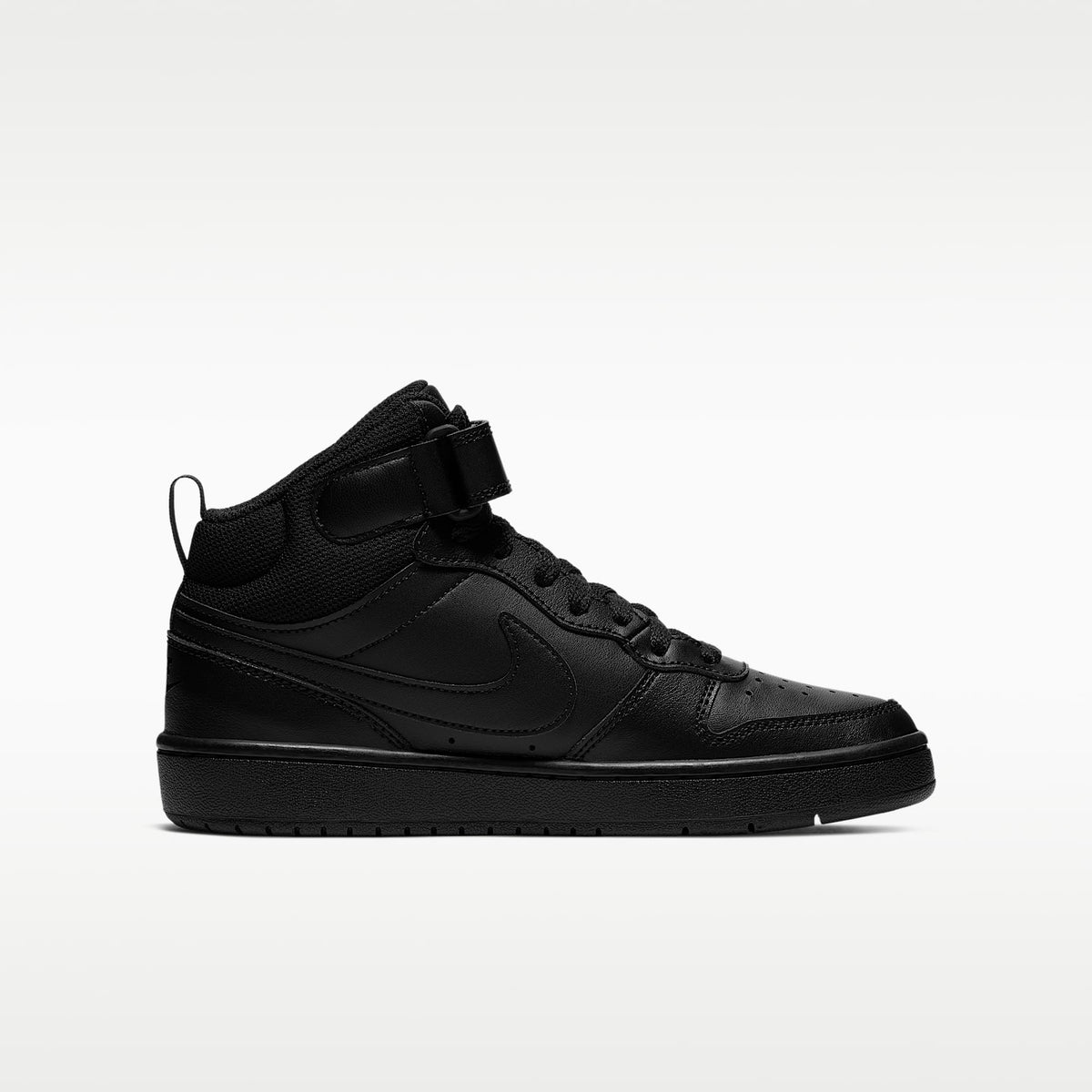 Nike Court Borough Mid 2 – Negro/Negro/Negro – vista 3