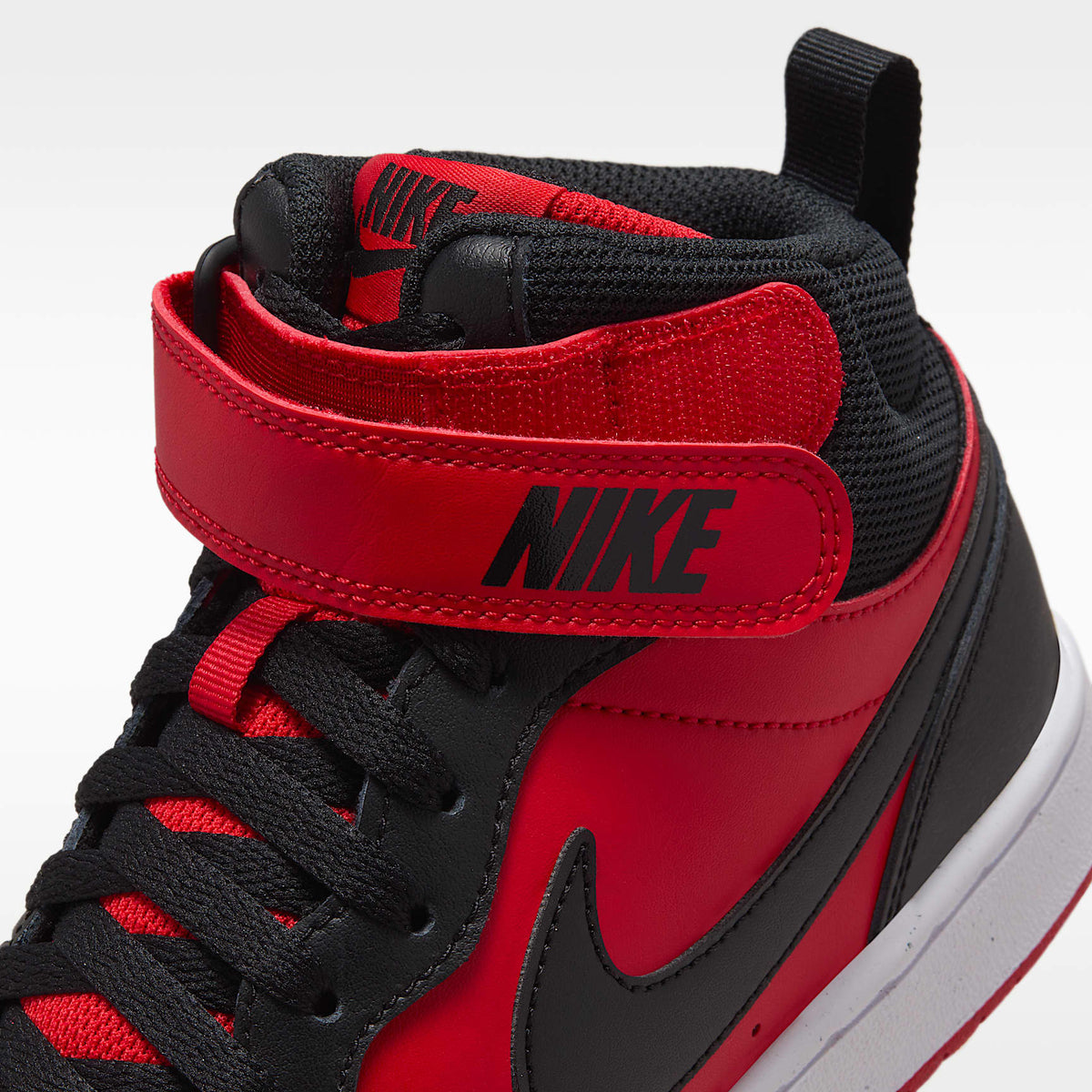 Nike Court Borough Mid 2 – Rojo universitario/Blanco/Negro – vista 9