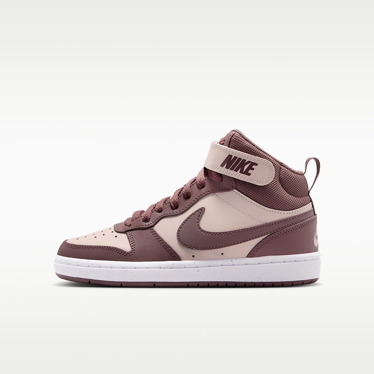 Nike Court Borough Mid 2 – Rojo sedimento/Blanco/Tatuaje – vista 1
