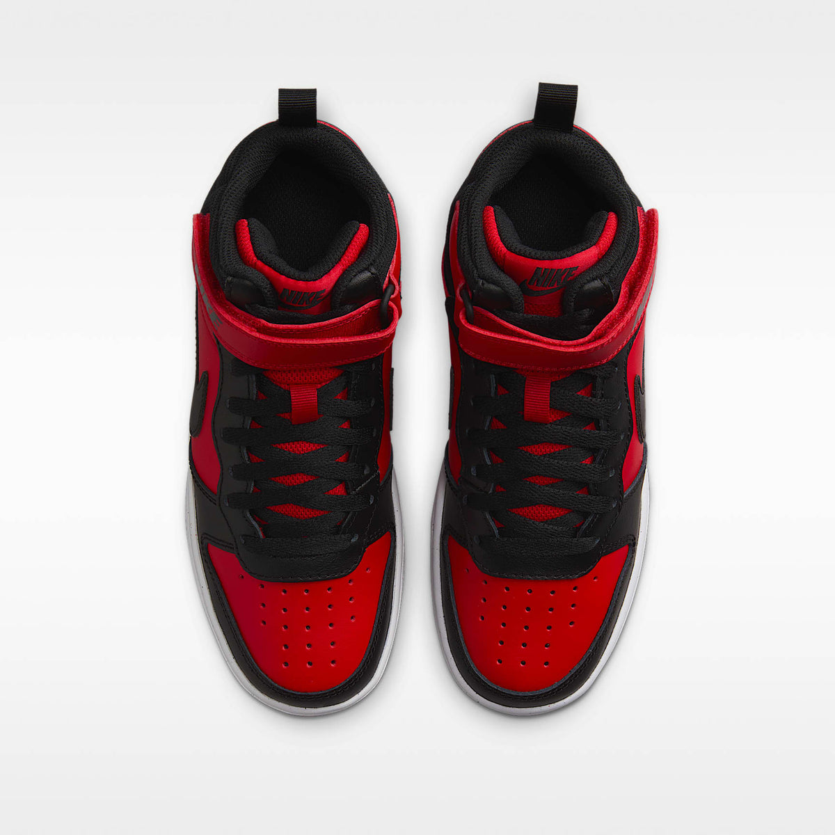 Nike Court Borough Mid 2 – Rojo universitario/Blanco/Negro – vista 4