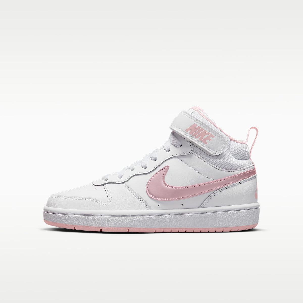 Nike Court Borough Mid 2 – Blanco/Rosa vidrio – vista 1