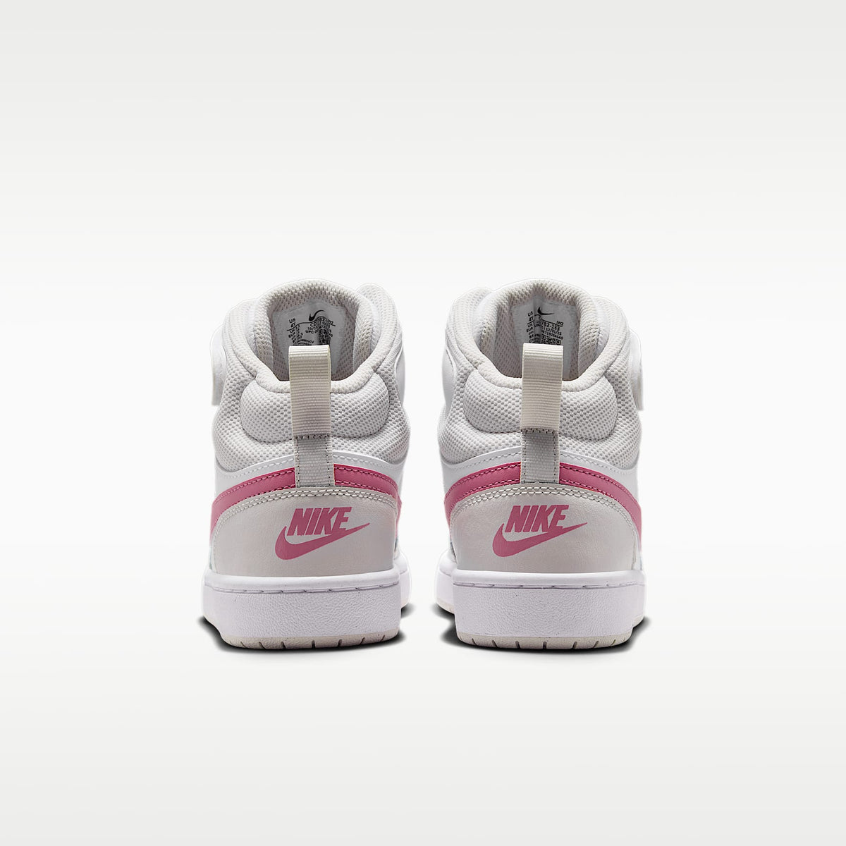 Nike Court Borough Mid 2 – Blanco/Gris vasto/Blanco/Peonía – vista 6