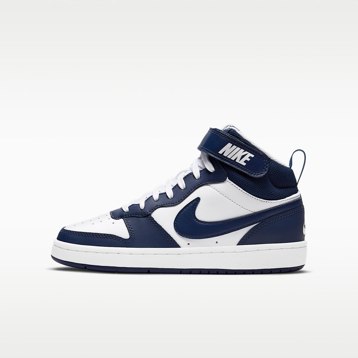 Nike Court Borough Mid 2 – Blanco/Azul señal/Azul vacío – vista 1
