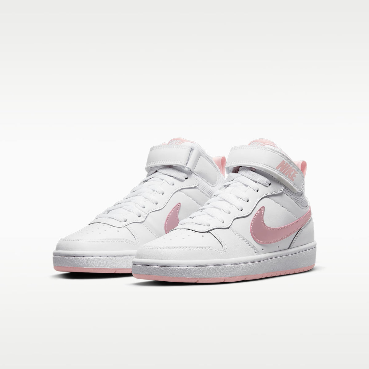 Nike Court Borough Mid 2 – Blanco/Rosa vidrio – vista 5