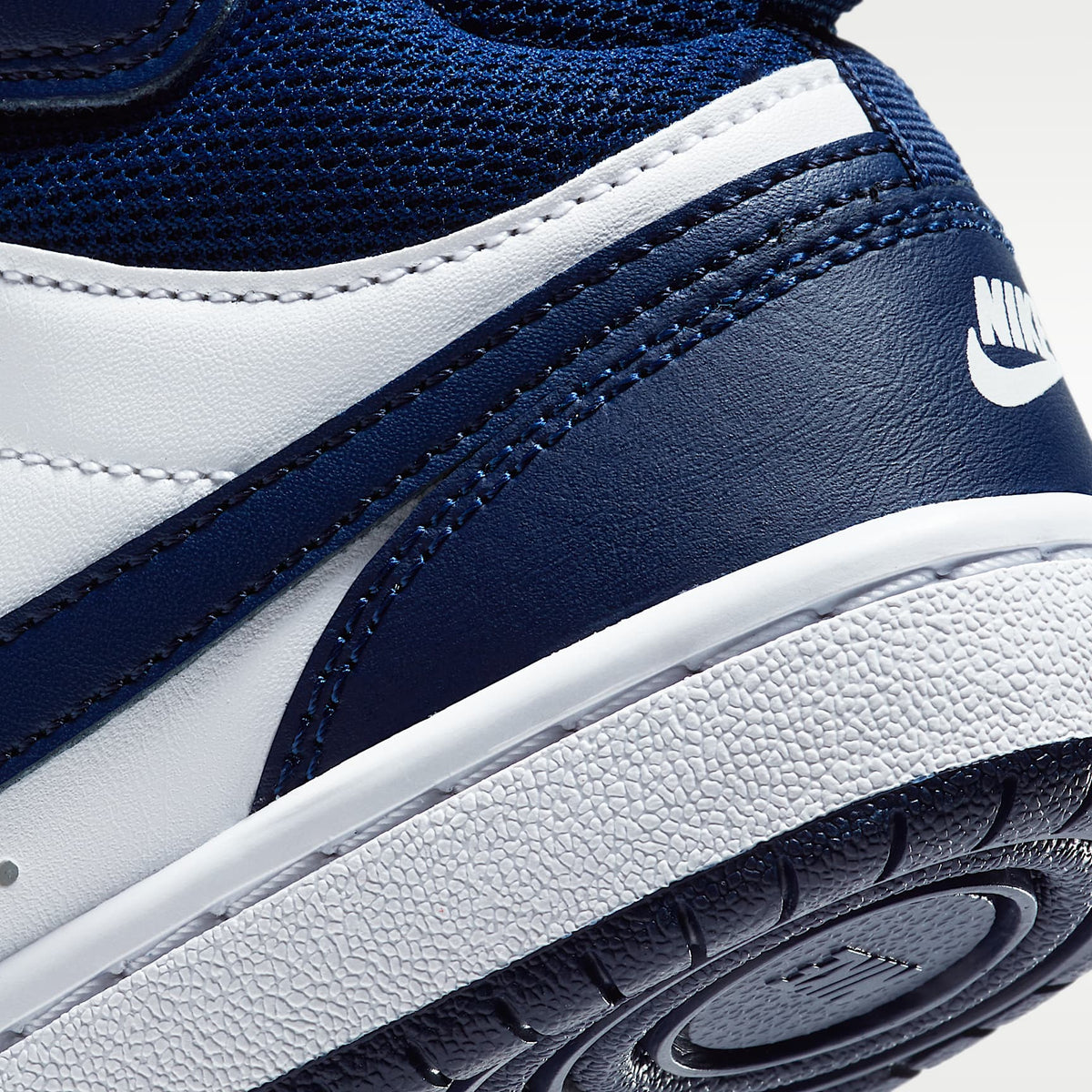 Nike Court Borough Mid 2 – Blanco/Azul señal/Azul vacío – vista 8
