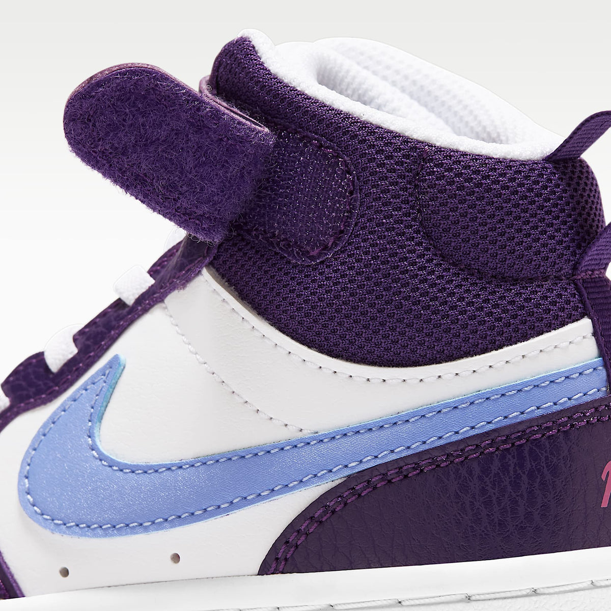 Nike Court Borough Mid 2 – Blanco/Berenjena/Fucsia activo/Royal pulso – vista 9