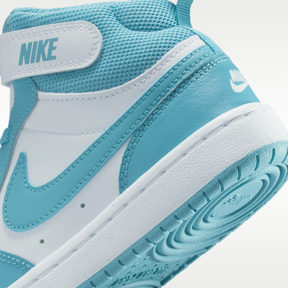 Nike Court Borough Mid 2 – Blanco/Denim turquesa – vista 8