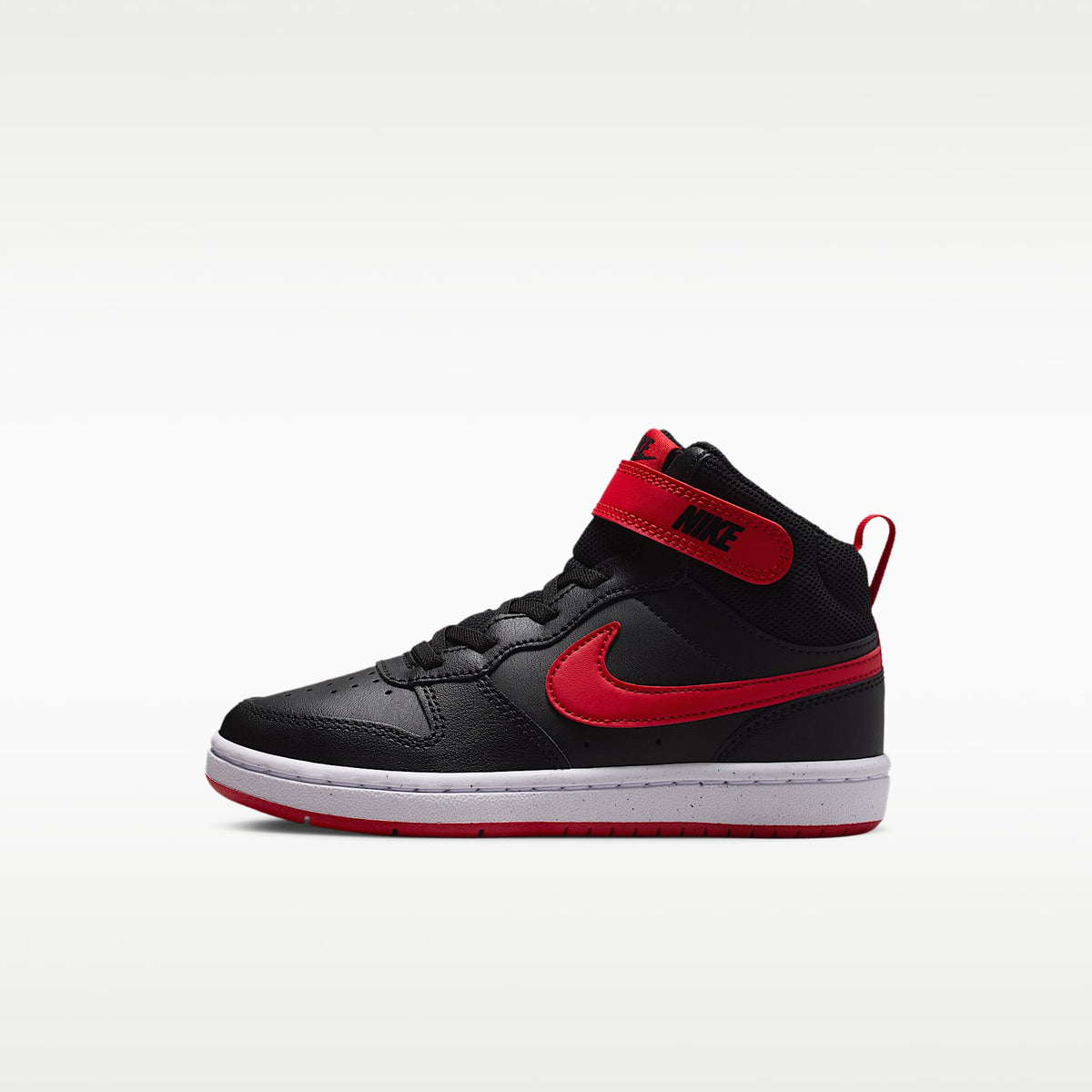 Nike Court Borough Mid 2 – Negro/Blanco/Rojo universitario – vista 1