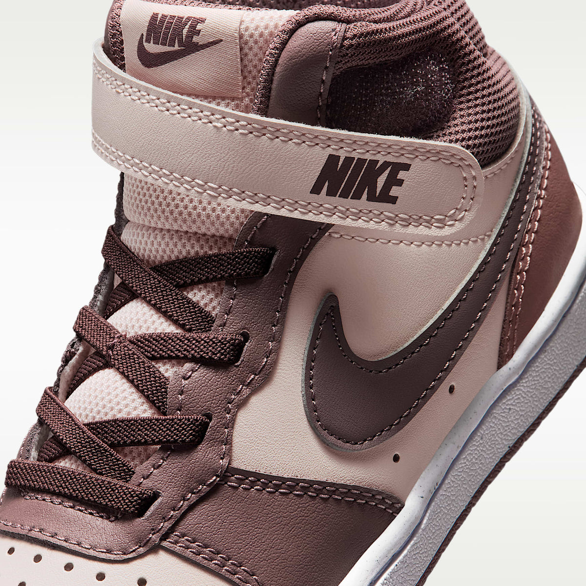 Nike Court Borough Mid 2 – Rojo sedimento/Blanco/Tatuaje – vista 7