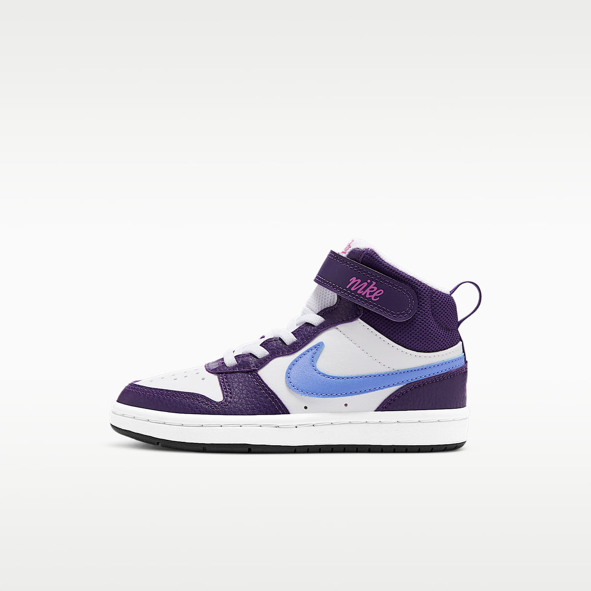 Nike Court Borough Mid 2 – Blanco/Berenjena/Fucsia activo/Royal pulso – vista 1