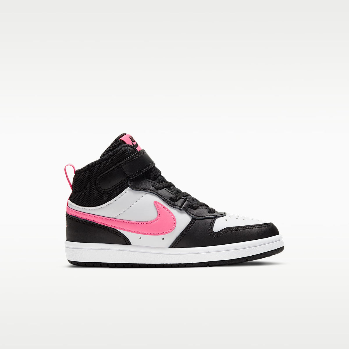 Nike Court Borough Mid 2 – Negro/Blanco/Puesta de sol pulso – vista 3