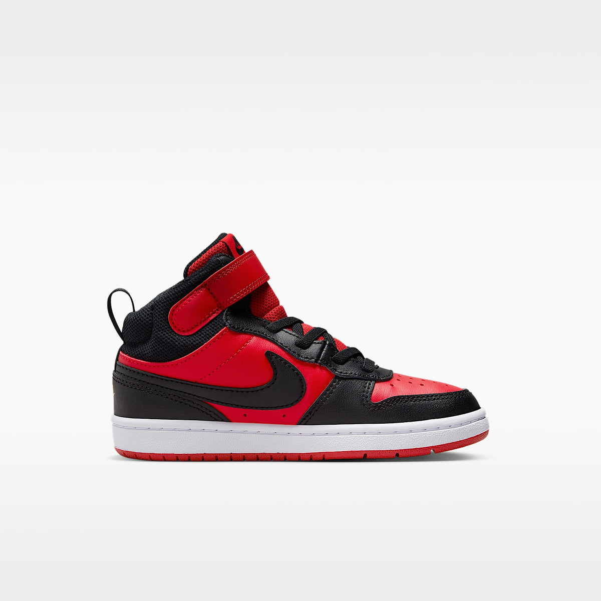 Nike Court Borough Mid 2 – Rojo universitario/Blanco/Negro – vista 3