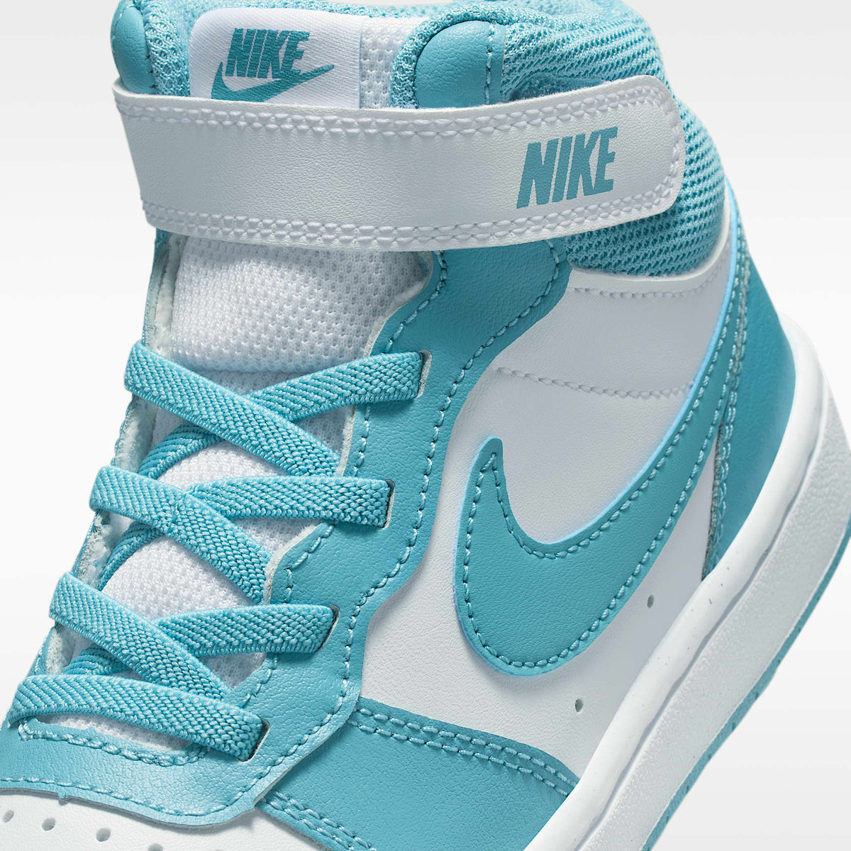 Nike Court Borough Mid 2 – Blanco/Denim turquesa – vista 7