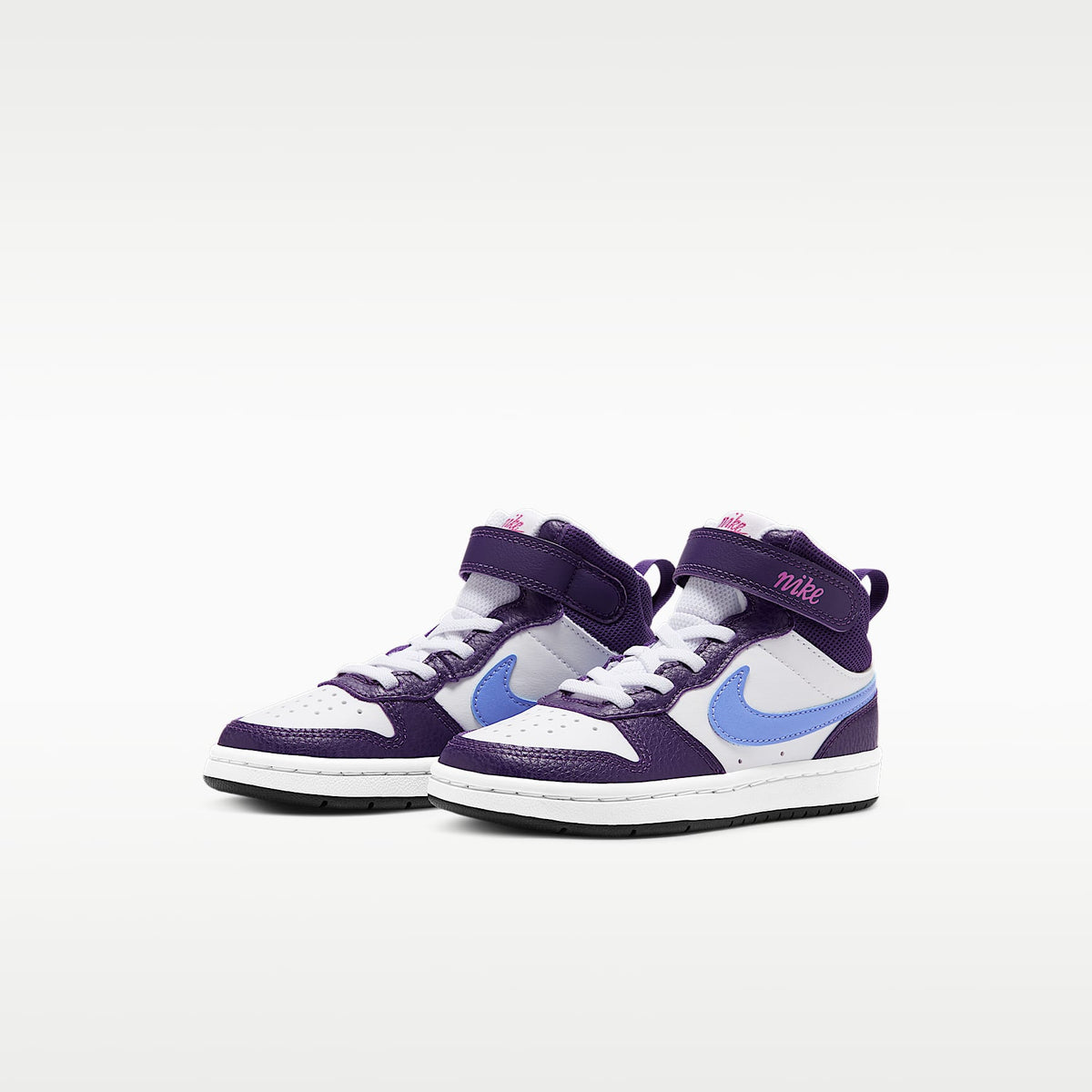 Nike Court Borough Mid 2 – Blanco/Berenjena/Fucsia activo/Royal pulso – vista 5
