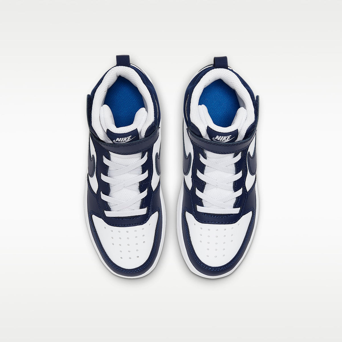 Nike Court Borough Mid 2 – Blanco/Azul señal/Azul vacío – vista 4