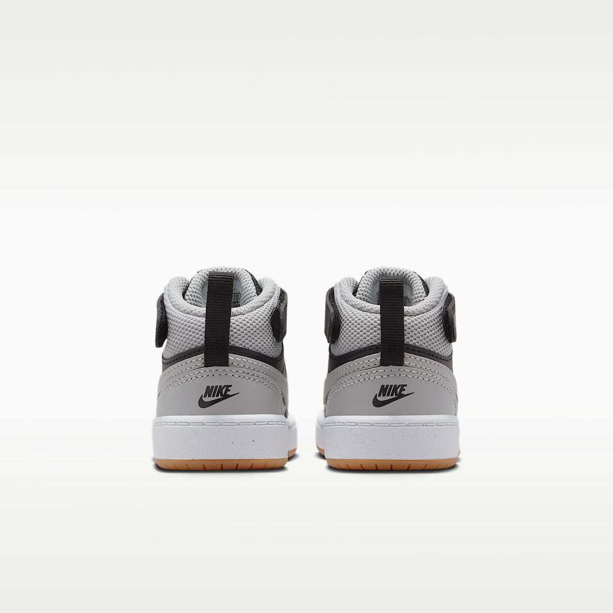Nike Court Borough Mid 2 – Negro/Blanco/Marrón medio goma/Gris humo claro – vista 6