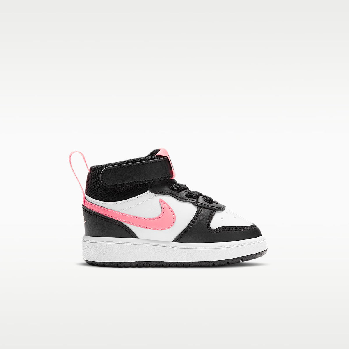 Nike Court Borough Mid 2 – Negro/Blanco/Puesta de sol pulso – vista 3