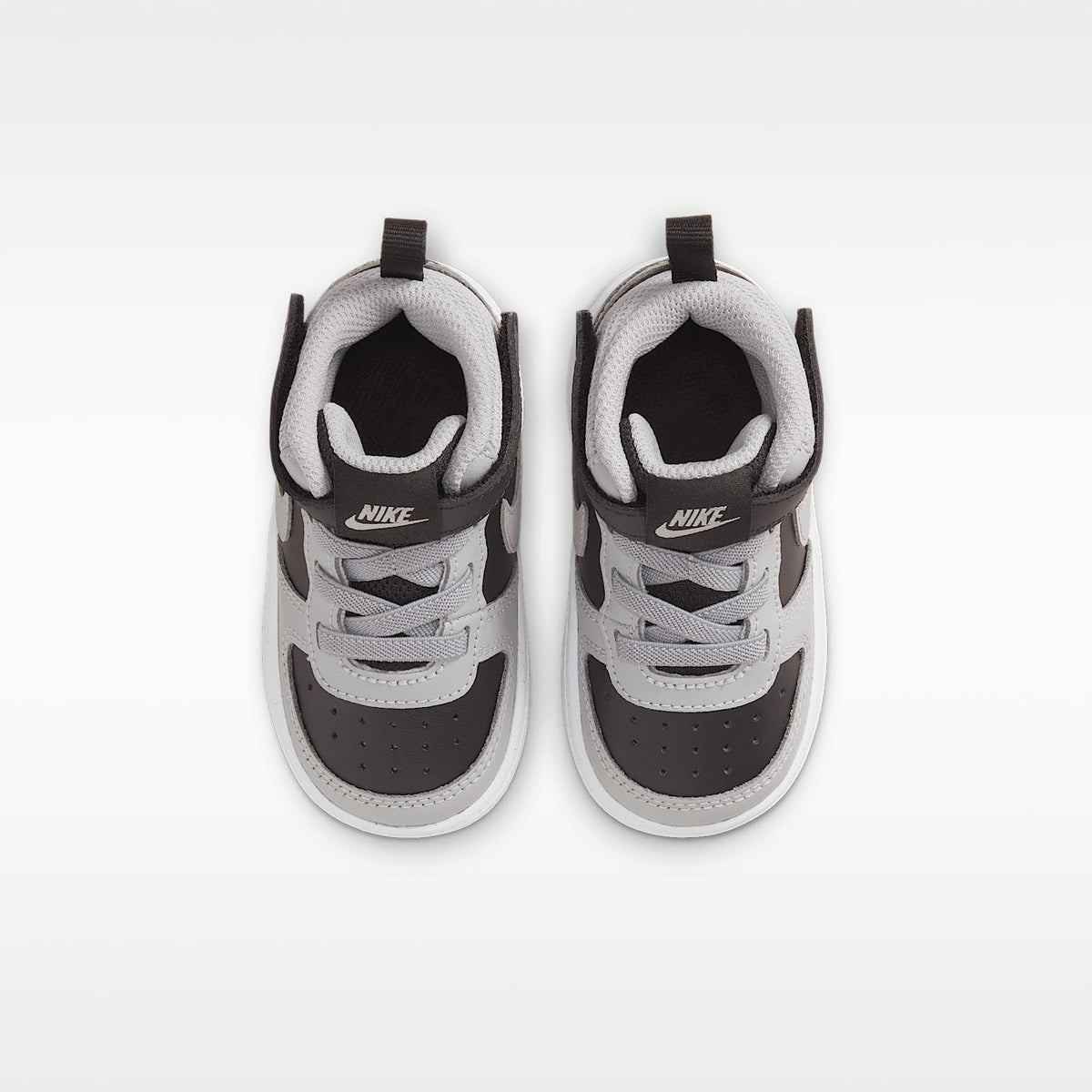 Nike Court Borough Mid 2 – Negro/Blanco/Marrón medio goma/Gris humo claro – vista 4