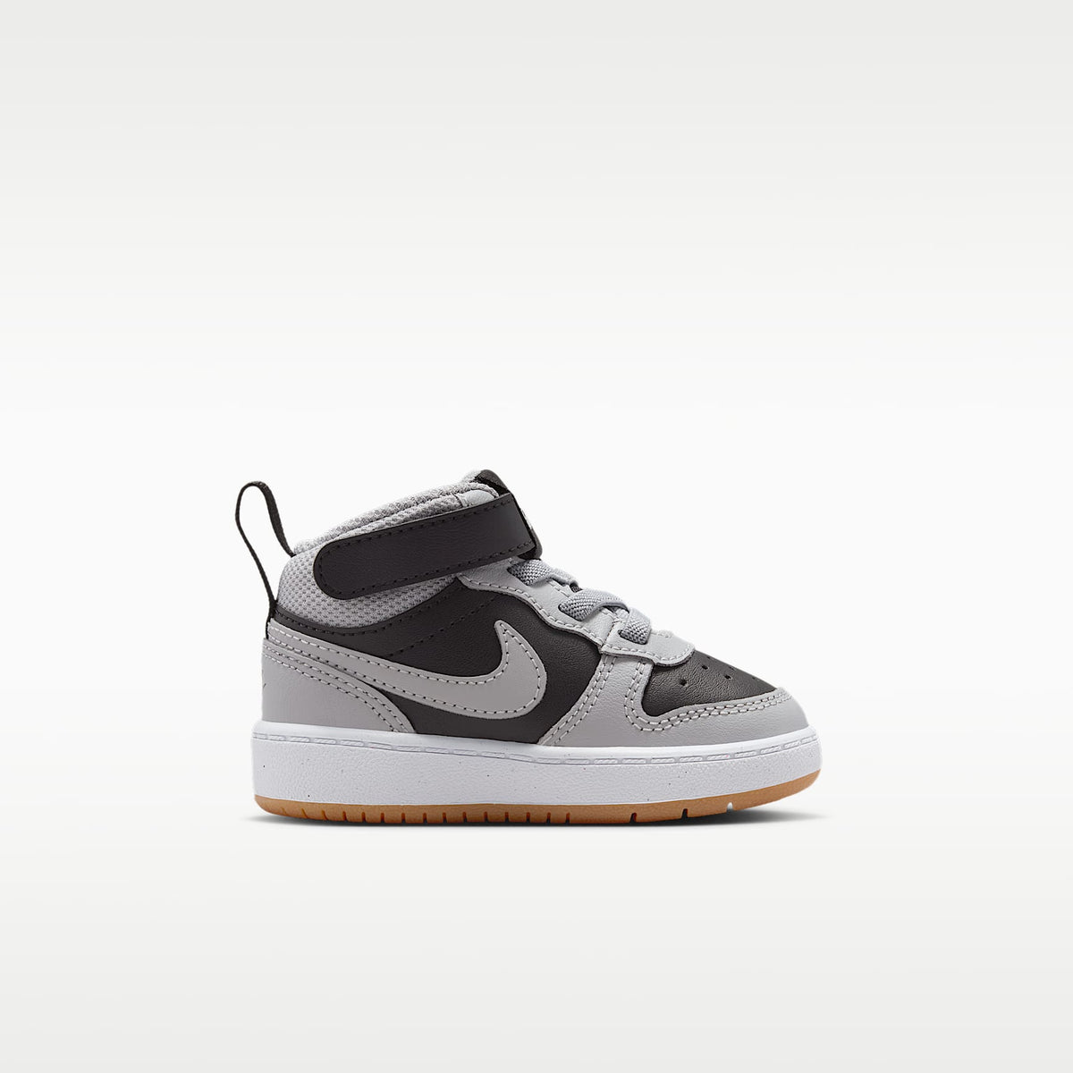 Nike Court Borough Mid 2 – Negro/Blanco/Marrón medio goma/Gris humo claro – vista 3