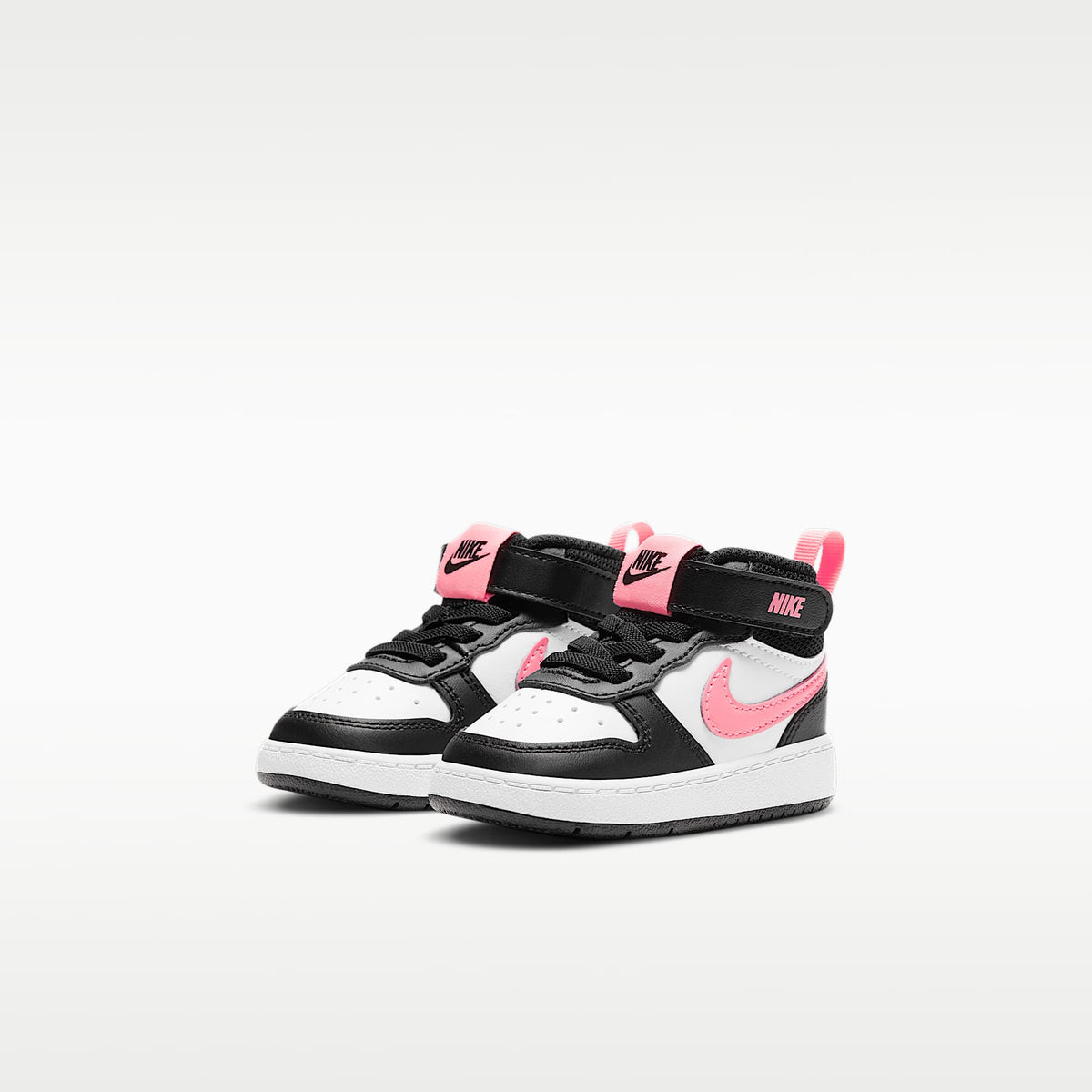 Nike Court Borough Mid 2 – Negro/Blanco/Puesta de sol pulso – vista 5