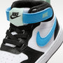Nike Court Borough Mid 2 – Blanco/Negro/Verde ártico/Azul fútbol – vista 7