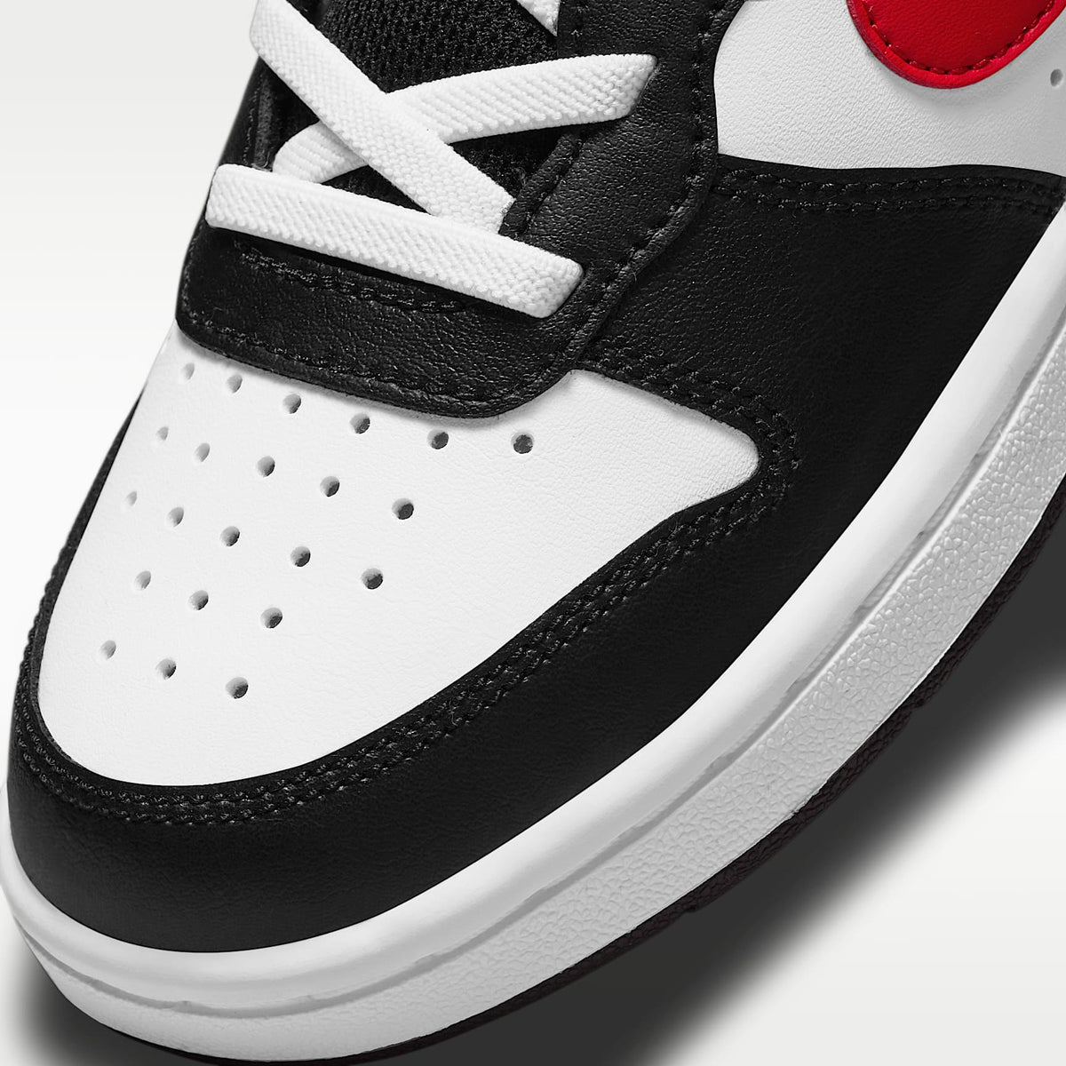 Nike Court Borough Mid 2 – Blanco/Blanco/Negro/Rojo universitario – vista 7