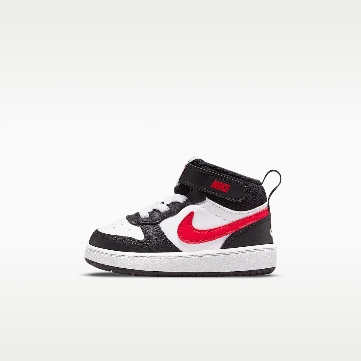 Nike Court Borough Mid 2 – Blanco/Blanco/Negro/Rojo universitario – vista 1