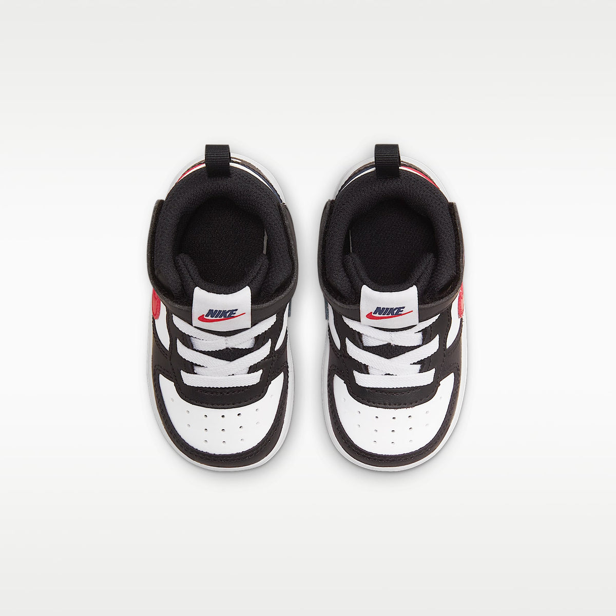 Nike Court Borough Mid 2 – Blanco/Blanco/Negro/Rojo universitario – vista 4