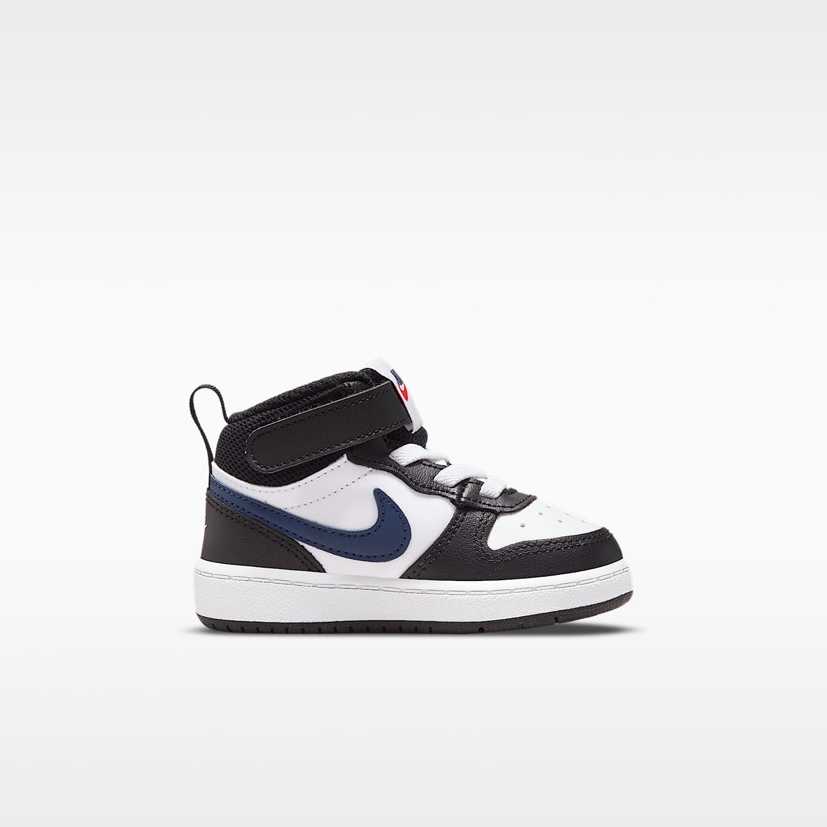 Nike Court Borough Mid 2 – Blanco/Blanco/Negro/Rojo universitario – vista 3