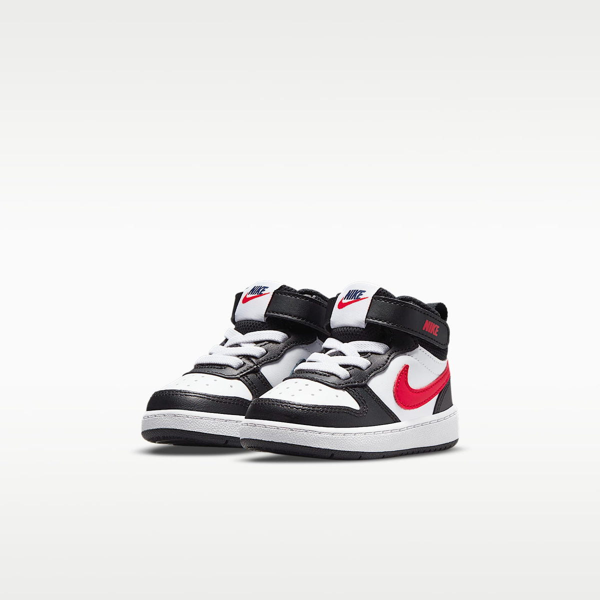 Nike Court Borough Mid 2 – Blanco/Blanco/Negro/Rojo universitario – vista 5
