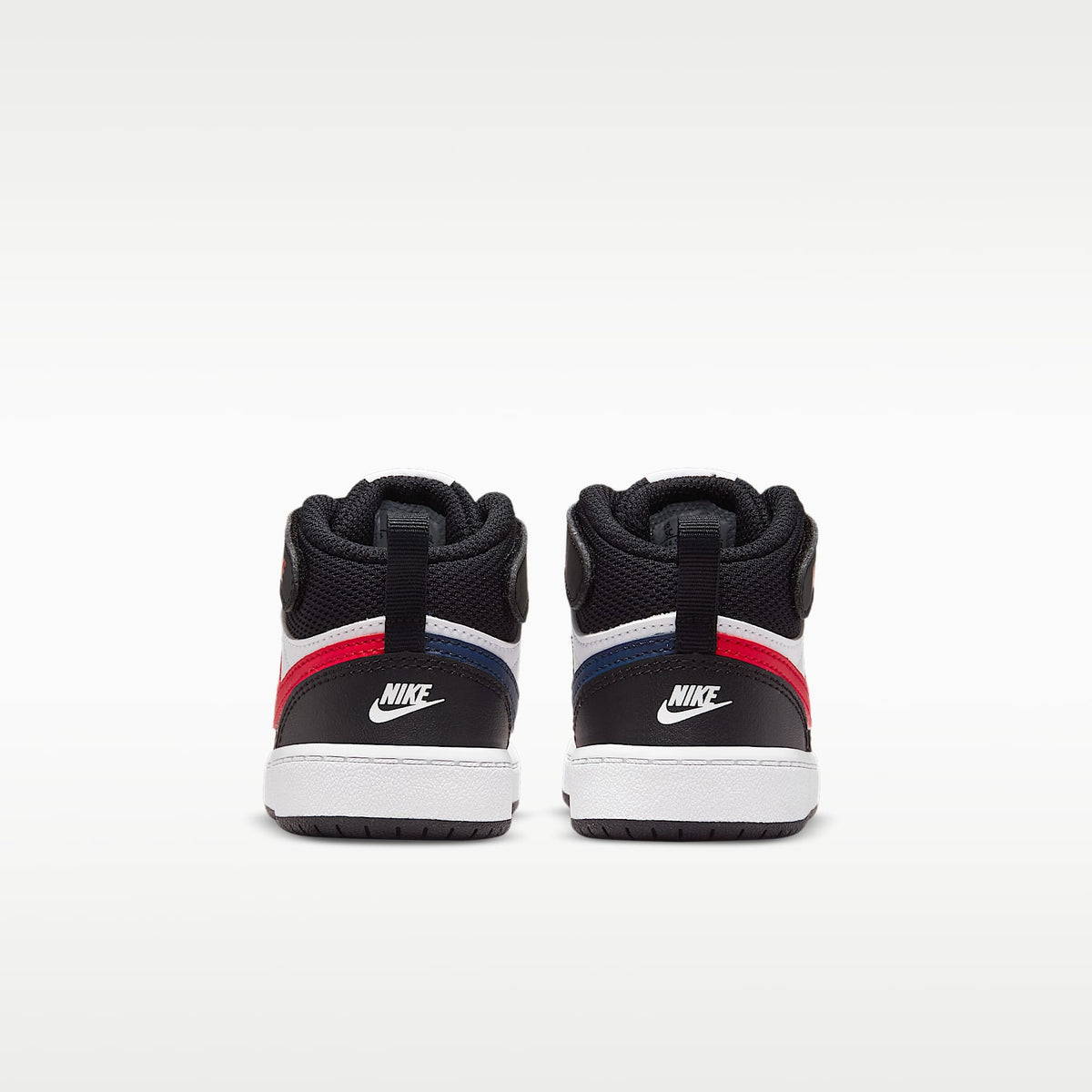 Nike Court Borough Mid 2 – Blanco/Blanco/Negro/Rojo universitario – vista 6