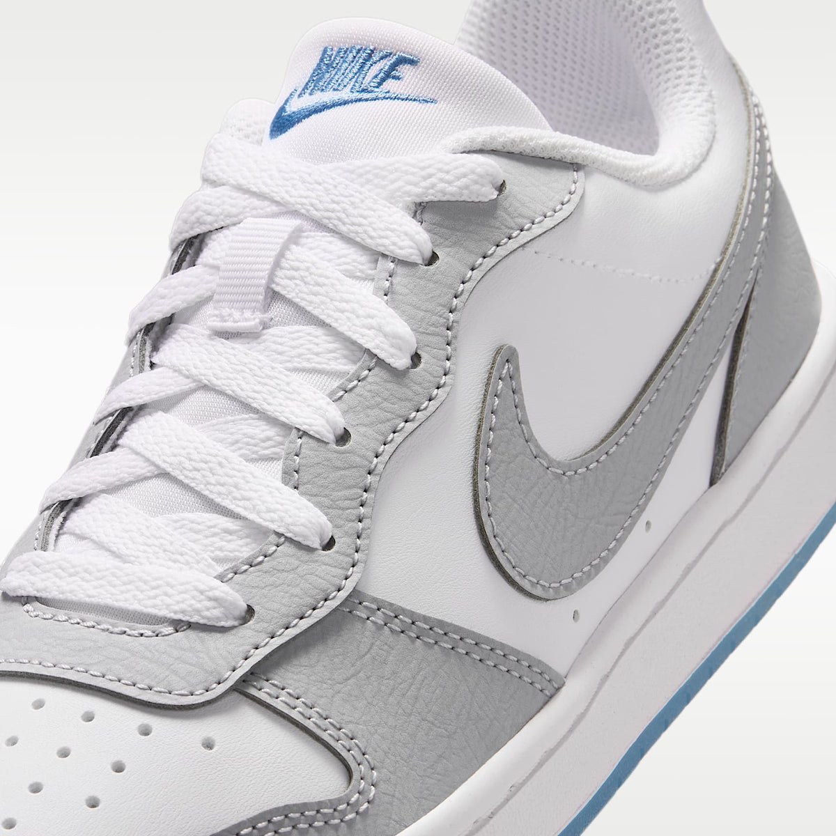 Nike Court Borough Recraft SE – Blanco/Azul de trabajo/Gris lobo – vista 7