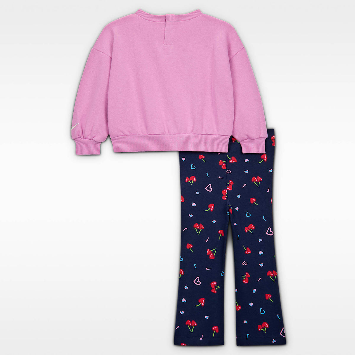 Conjunto de leggings y sudadera de cuello redondo para bebé (12 a 24 meses) Nike Cherry – Azul marino medianoche – vista 2