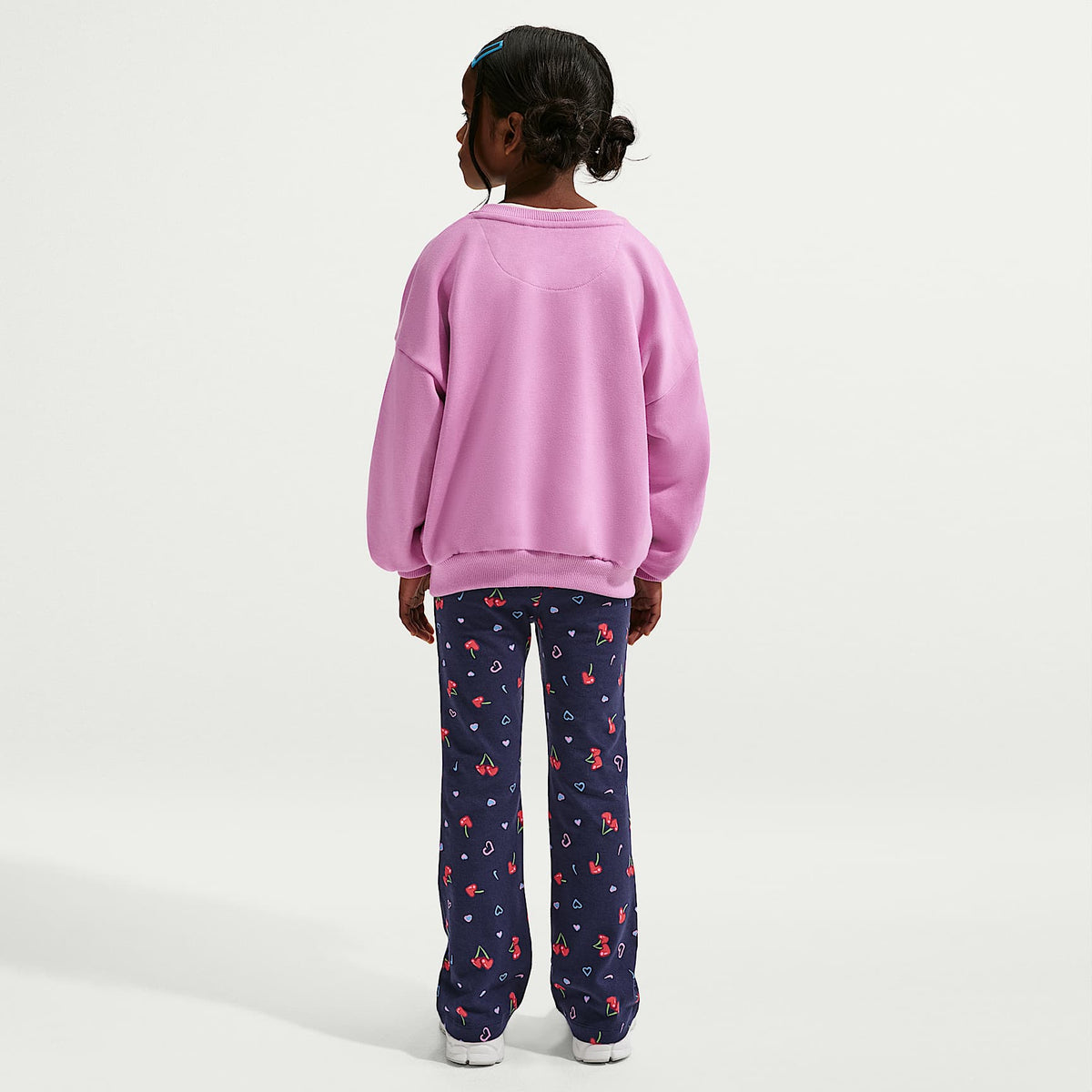 Conjunto de leggings y sudadera de cuello redondo para niños talla pequeña Nike Cherry – Azul marino medianoche – vista 7